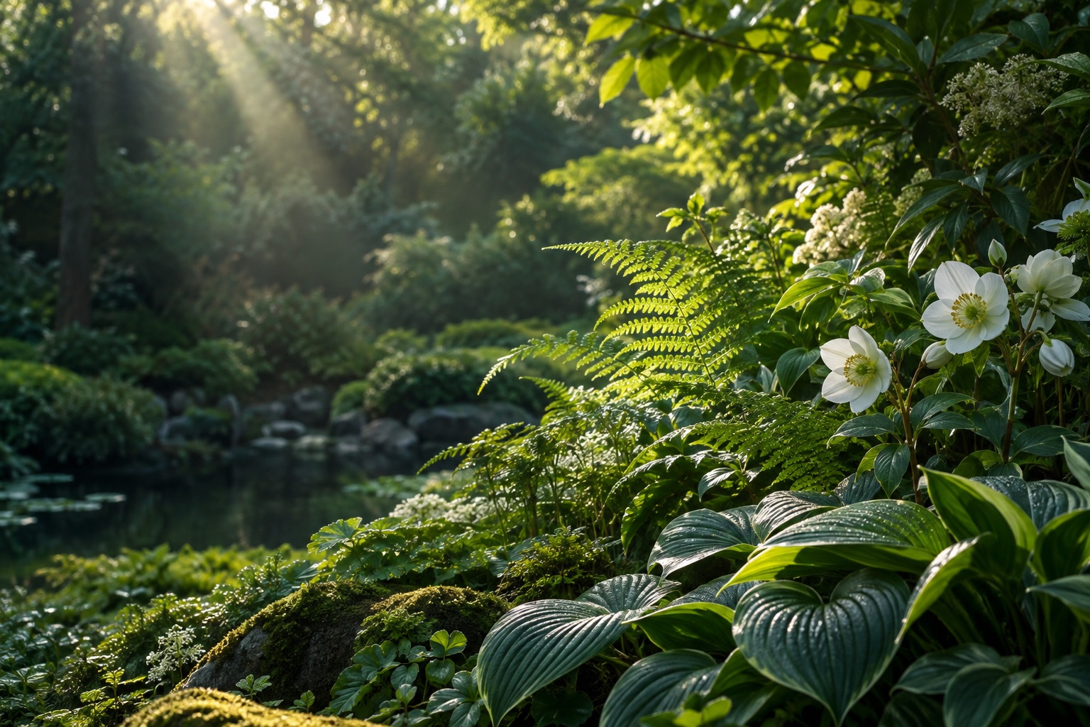 Leafy botanical garden